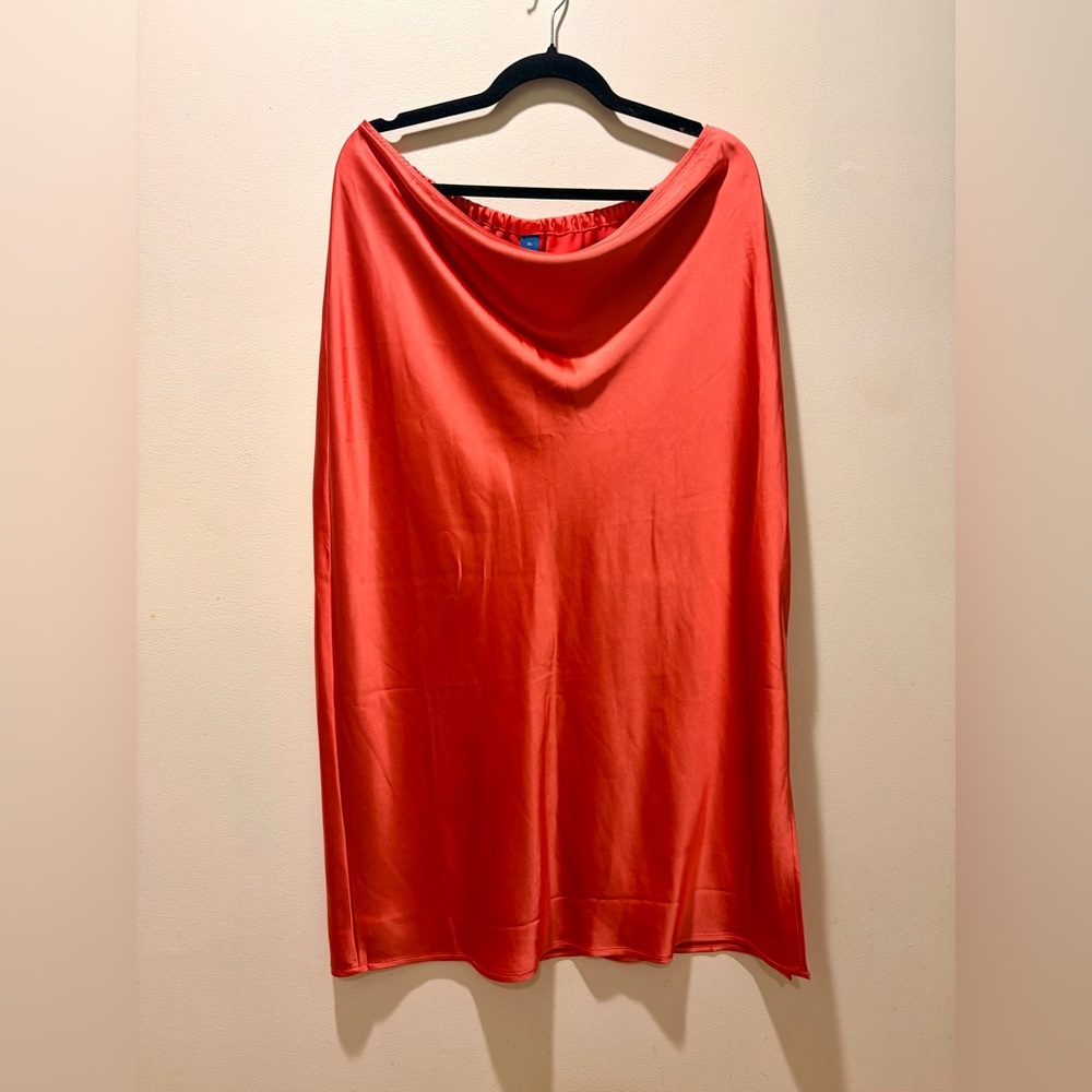 Old Navy Coral Satin Maxi Skirt